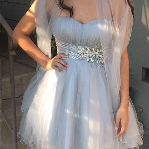 Silver Coctail / Prom Dress
